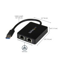 StarTech.com USB 3.0 auf Dual Port Gigabit Ethernet...