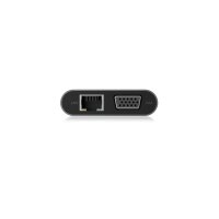 ICY BOX IB-DK4040-CPD - Kabelgebunden - USB 3.2 Gen 1 (3.1 Gen 1) Type-C - 100 W - 3,5 mm - 10,100,1000 Mbit/s - Anthrazit - Schwarz