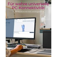 ICY BOX IB-DK8801-TB4 - Kabelgebunden - Thunderbolt 4 -...