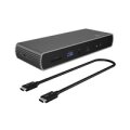 ICY BOX IB-DK8801-TB4 - Kabelgebunden - Thunderbolt 4 - 96 W - 10,100,1000,2500 Mbit/s - Anthrazit - Schwarz - SD