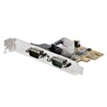 StarTech.com 2 Port PCI Express Serielle Schnittstellenkarte - PCIe auf RS232 (DB9) - PC Serielle Karte/Erweiterungskarte - Voll-/Niedrigprofilblende - 2 Serielle Anschlüsse - 16C1050 UART - COM Retention - Windows/Linux - PCIe - Seriell - Full-height / L