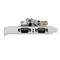 StarTech.com 2 Port PCI Express Serielle Schnittstellenkarte - PCIe auf RS232 (DB9) - PC Serielle Karte/Erweiterungskarte - Voll-/Niedrigprofilblende - 2 Serielle Anschlüsse - 16C1050 UART - COM Retention - Windows/Linux - PCIe - Seriell - Full-height / L
