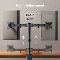 Techly Schreibtischhalterung für 2 LCD TV LED 13-32 Klemme schwarz