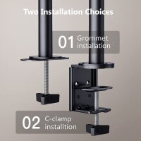 Techly Schreibtischhalterung für 2 LCD TV LED 13-32 Klemme schwarz