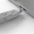 Lindy USB Port Schloss 4 Stueck mit Schlüssel Code BLAU - Kabel