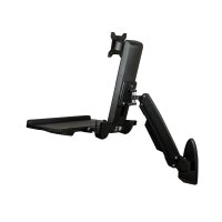 StarTech.com Wandmontage Sitz-/ Steh Workstation - 1 Monitor - Schwarz - 61 cm (24 Zoll) - 360° - 90° - -5 - 35° - 8 kg
