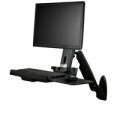 StarTech.com Wandmontage Sitz-/ Steh Workstation - 1 Monitor - Schwarz - 61 cm (24") - 8 kg - Wand - 75 x 75,100 x 100 mm - 2,5 kg