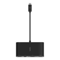 Belkin AVC004BTBK - USB 3.2 Gen 1 (3.1 Gen 1) Type-C - 100 W - Schwarz - HDMI - RJ-45 - USB 3.2 Gen 1 (3.1 Gen 1) Type-A - VGA - 194 mm - 103 mm