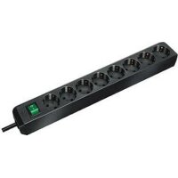 Brennenstuhl 1159300018 - 3 m - 8 AC-Ausgänge - Schwarz - Kunststoff - Schwarz - 1 Stück(e)