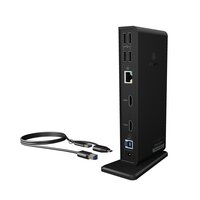 ICY BOX IB-DK2251AC - Kabelgebunden - USB 3.2 Gen 2 (3.1 Gen 2) Type-A - 3,5 mm - 10,100,1000 Mbit/s - Schwarz - 5 Gbit/s