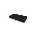ICY BOX IB-DK2251AC - Kabelgebunden - USB 3.2 Gen 2 (3.1 Gen 2) Type-A - 3,5 mm - 10,100,1000 Mbit/s - Schwarz - 5 Gbit/s