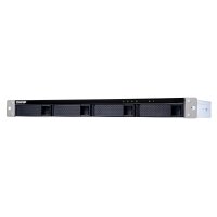 QNAP TL-R400S - HDD / SSD-Gehäuse - 2.5/3.5 Zoll - Serial ATA III - 6 Gbit/s - Hot-Swap - Schwarz - Grau