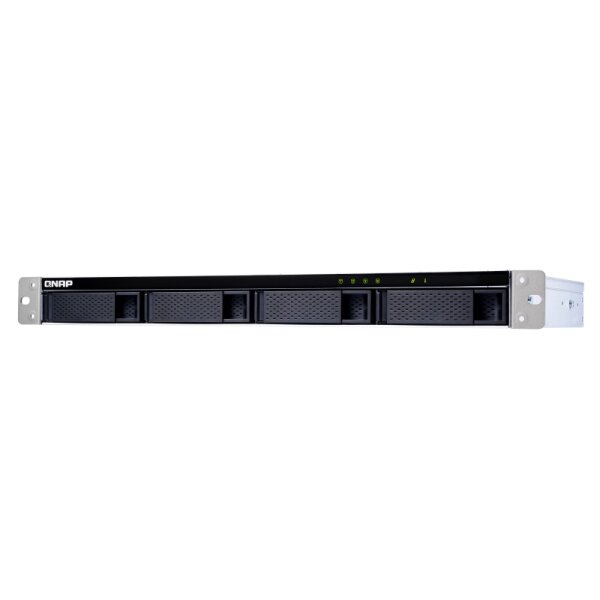 QNAP TL-R400S - HDD / SSD-Gehäuse - 2.5/3.5" - Serial ATA III - 6 Gbit/s - Hot-Swap - Schwarz - Grau