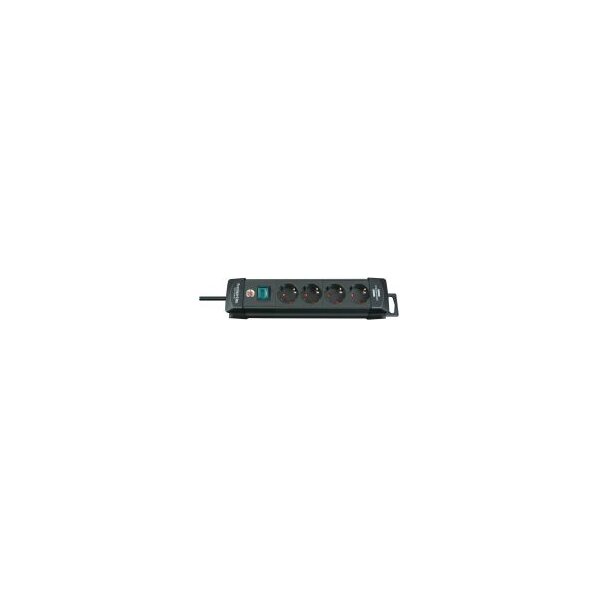 Brennenstuhl BN-1951140100 - 1,8 m - Schwarz - Kunststoff - 4 AC-Ausgänge - Schwarz