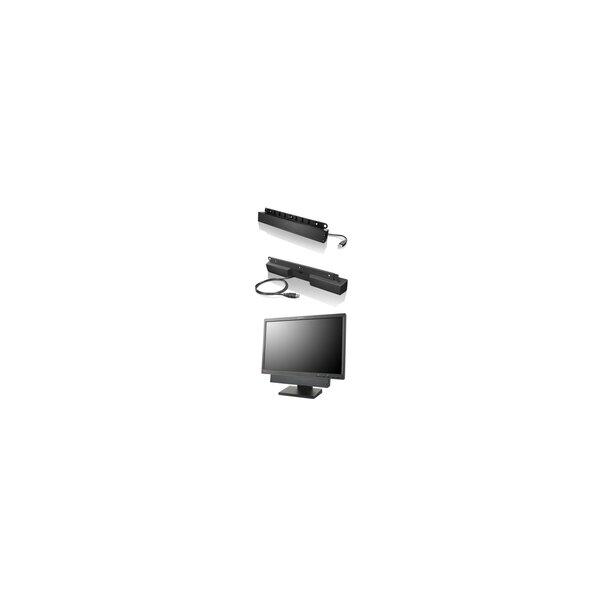 Lenovo USB Soundbar - 2.0 Kanäle - 2,5 W - 70 dB - Schwarz - PC - Kabelgebunden