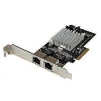 StarTech.com 2 Port PCI Express Gigabit Ethernet Netzwerkkarte - PCIe Server Adapter - Eingebaut - Verkabelt - PCI Express - Ethernet - 2000 Mbit/s - Aluminium - Schwarz