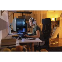 Ergotron HX Series HX Monitorarm mit HD-Gelenk - Tischhalterung (matt-schwarz) - Klemme - 19,1 kg - 124,5 cm (49 Zoll) - 100 x 100 mm - Höhenverstellung - Schwarz