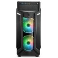 Sharkoon VG6-W RGB - Midi Tower - PC - Schwarz - ATX - micro ATX - Mini-ATX - Gaming - Blau - Grün - Rot