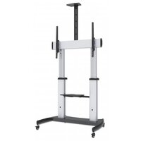 Manhattan Premium Multimedia TV-Ständer auf Rollen mit besonders hoher Traglast , Aluminiu