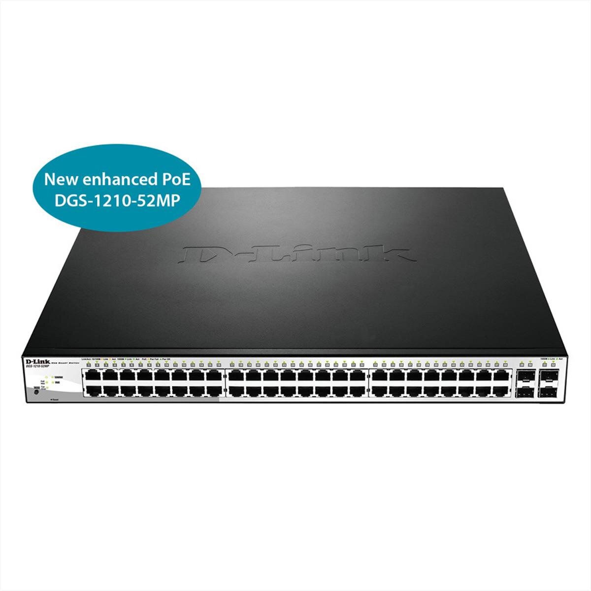 D-Link DGS-1210-52MP - Managed - L2 - Gigabit Ethernet (10/100/1000) - Vollduplex - Power over Ethernet (PoE)