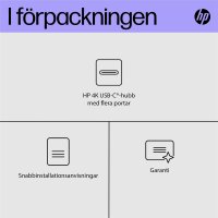 HP 4K USB-C Multiport Hub EMEA-INTL English Loc-Euro plug