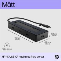 HP 4K USB-C Multiport Hub EMEA-INTL English Loc-Euro plug