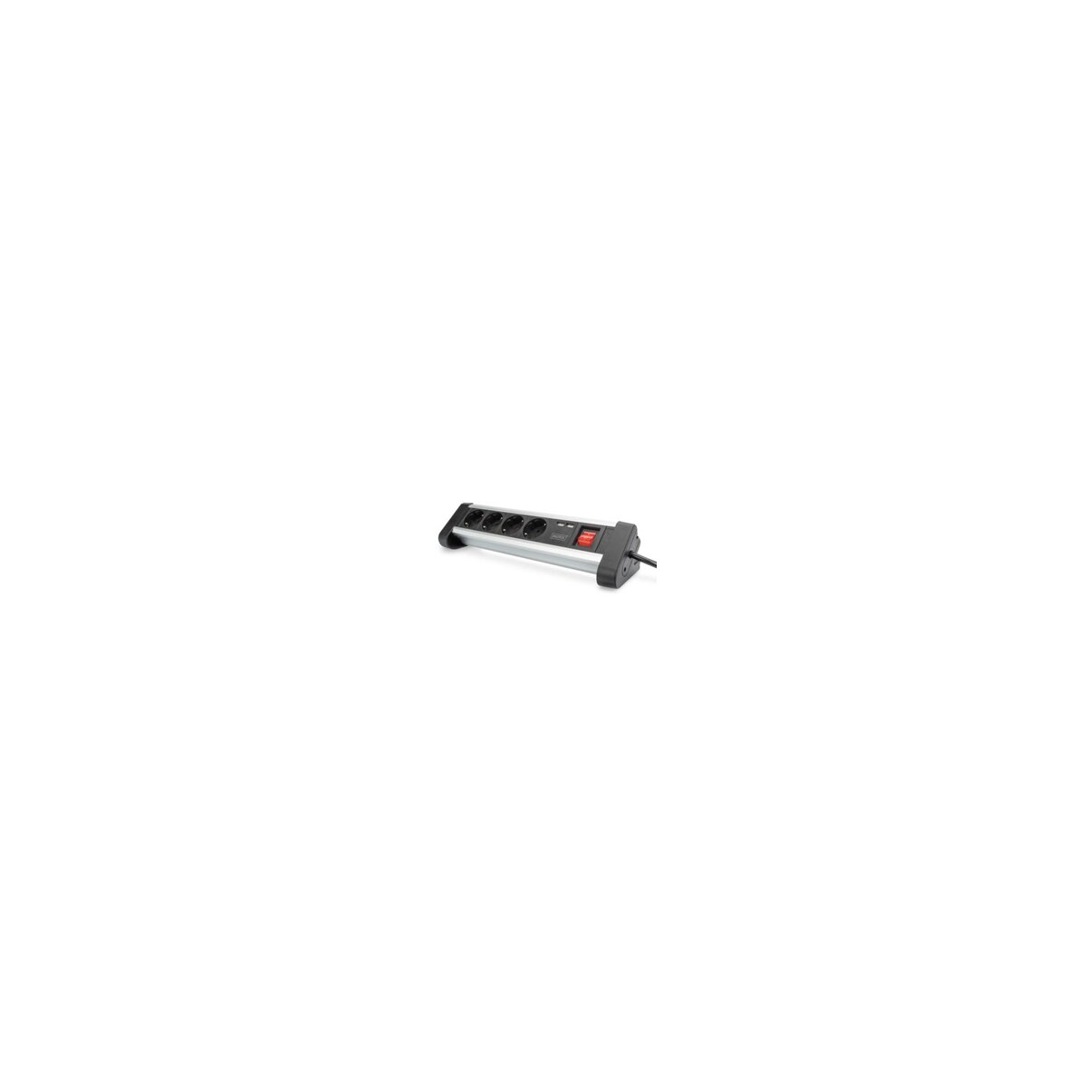 DIGITUS 4-fach Office-Steckdosenleiste mit 2x USB-Anschlüssen