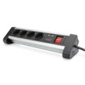 DIGITUS 4-fach Office-Steckdosenleiste mit 2x USB-Anschlüssen