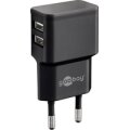 Goobay Dual USB charger - Netzteil - 12 Watt - - 2 Ausgabeanschlussstellen