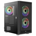 AEROCOOL ADVANCED TECHNOLOGIES Aerocool Graphite V3 - Midi Tower - PC - Schwarz - ATX - micro ATX - Mini-ITX - ABS - SPCC - Stahl - Blau - Grün - Rot