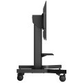 Iiyama Elektrisches Pylonensystem mit einer Säule auf Rädern mit einfach zu montierender Halterung und Laptopablage - Schrauben - 100 kg - 139,7 cm (55") - 2,18 m (86") - 800 x 600 mm - Schwarz