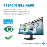 HP P34hcG4 WQHD-USB-C-Monitor mit Wölbung - 86,4 cm...