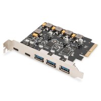 DIGITUS - DS-30222 - PCIe Karte 2x USB-C + 3x USB A