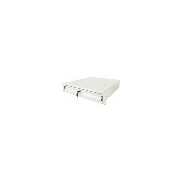 Intellinet 19" Schublade - 2 HE - abschließbar - 466 mm Tiefe - für Schränke ab 600 mm Tiefe - grau - Schubladeneinheit - Stahl - Grau - 1 Stück(e) - 8 kg