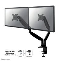 Neomounts NM-D750DBLACK Monitorarm 10-32" - Gasfeder - Klemme/Durchführung - 25,4 cm (10") - 81,3 cm (32") - 100 x 100 mm - Höhenverstellung - Schwarz