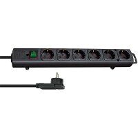 Brennenstuhl 1153300100 - 2 m - Drinnen - Schwarz - 6 AC-Ausgänge - 420 mm - Schwarz