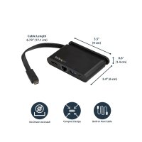 StarTech.com USB C Multiport Adapter - Tragbares USB-C Dock mit 4K HDMI - 100W PD 3.0 Pass