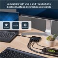 StarTech.com USB C Multiport Adapter - Tragbares USB-C Dock mit 4K HDMI - 100W PD 3.0 Pass-Through - 1x USB-A - 1x USB-C - GbE - Thunderbolt 3 und USB Typ C Laptop Travel Dock - Mac & Windows - Kabelgebunden - USB 3.2 Gen 1 (3.1 Gen 1) Type-C - 100 W - US