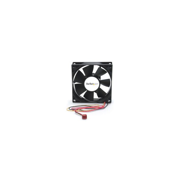 StarTech.com 80mm Gehäuselüfter - Lüfter für PC Gehäuse mit 3 pin Stecker - Ventilator - 8 cm - 3000 RPM - 34 dB - 37,3 cfm - Schwarz