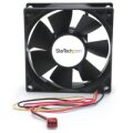 StarTech.com 80mm Gehäuselüfter - Lüfter für PC Gehäuse mit 3 pin Stecker - Ventilator - 8 cm - 3000 RPM - 34 dB - 37,3 cfm - Schwarz