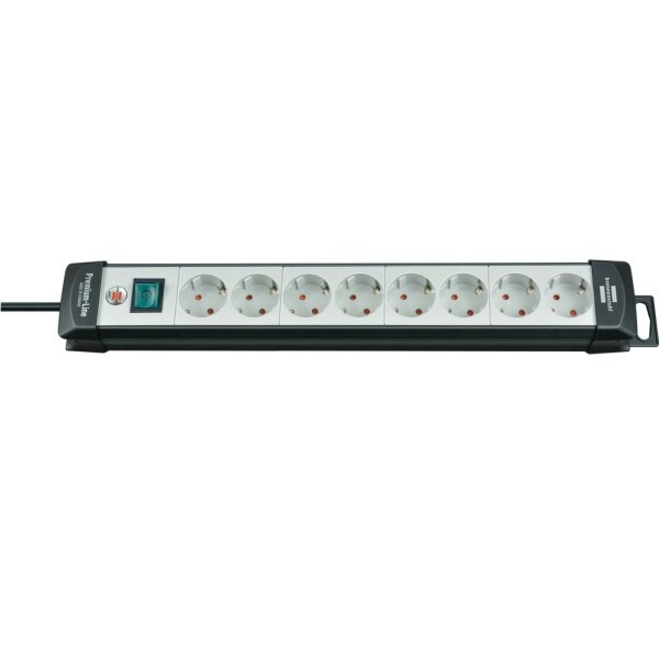 Brennenstuhl 1951580101 - 5 m - Drinnen - Type E/F - Unmanaged - Kunststoff - Schwarz - Grau