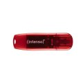 Intenso Rainbow Line - 128 GB - USB Typ-A - 2.0 - 28 MB/s - Kappe - Rot - Transparent