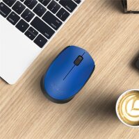 Logitech M171 Blue-K - Beidhändig - Optisch - RF Wireless - 1000 DPI - Blau