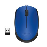 Logitech M171 Blue-K - Beidhändig - Optisch - RF...