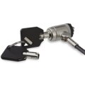 StarTech.com Laptopschloss mit Kabel - Sperrtaste - 2 m - Kensington - 2 Schlüssel - Schwarz - Silber