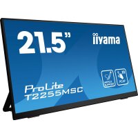 Iiyama ProLite 21.5” (54.5 cm) Optical-Bonded-PCAP 10-Touchpunkt-Monitor mit IPS-Panel-Technologie - Edge-to-Edge-Glasdesign - Anti-Fingerprint-Beschichtung - aktiver Stylus-Unterstützung (MPP 2.0) und einem flexiblem Standfuß - 54,6 cm (21.5") - 1920 x 1