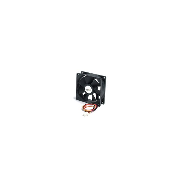 StarTech.com 80mm Gehäuselüfter - Lüfter für PC Gehäuse mit 3-pin Molex Stecker - Ventilator - 8 cm - 2000 RPM - 27 dB - 26,6 cfm - Schwarz