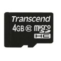 Transcend TS4GUSDC10 - 4 GB - MicroSDHC - Klasse 10 - NAND - 90 MB/s - Schwarz