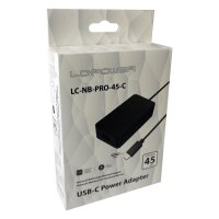 LC-Power LC-NB-PRO-45-C - Notebook - Indoor - 110-240 V - 50-60 Hz - 45 W - 5 - 9 - 12 - 15 - 20 V