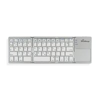 MEDIARANGE Tastatur Wireless 63 Ta. faltbar Toch. DE silber